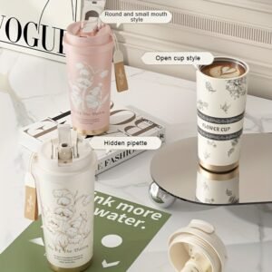 Double-Walled Floral Mug – BPA-Free, Hot & Cold Drink Friendly - Image 2