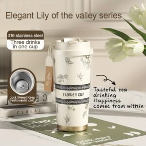 Double-Walled Floral Mug – BPA-Free, Hot & Cold Drink Friendly - Image 8